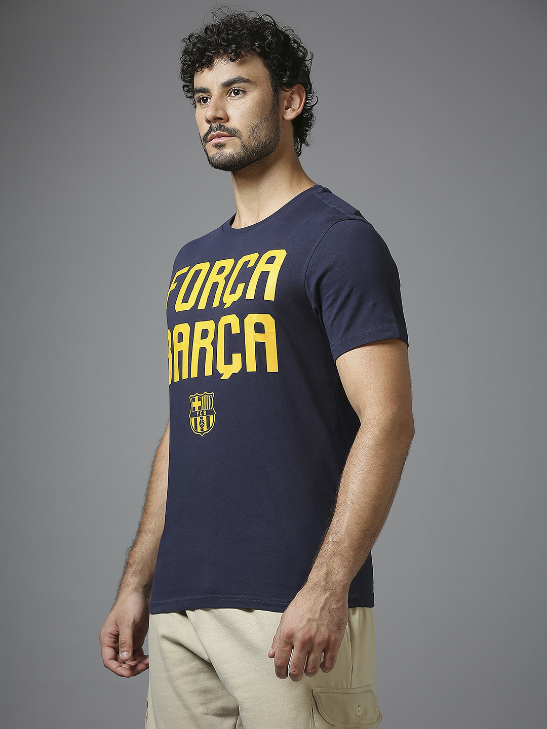 FC Barcelona FC Barcelona "Forca Barca" T-Shirt - Navy (2)